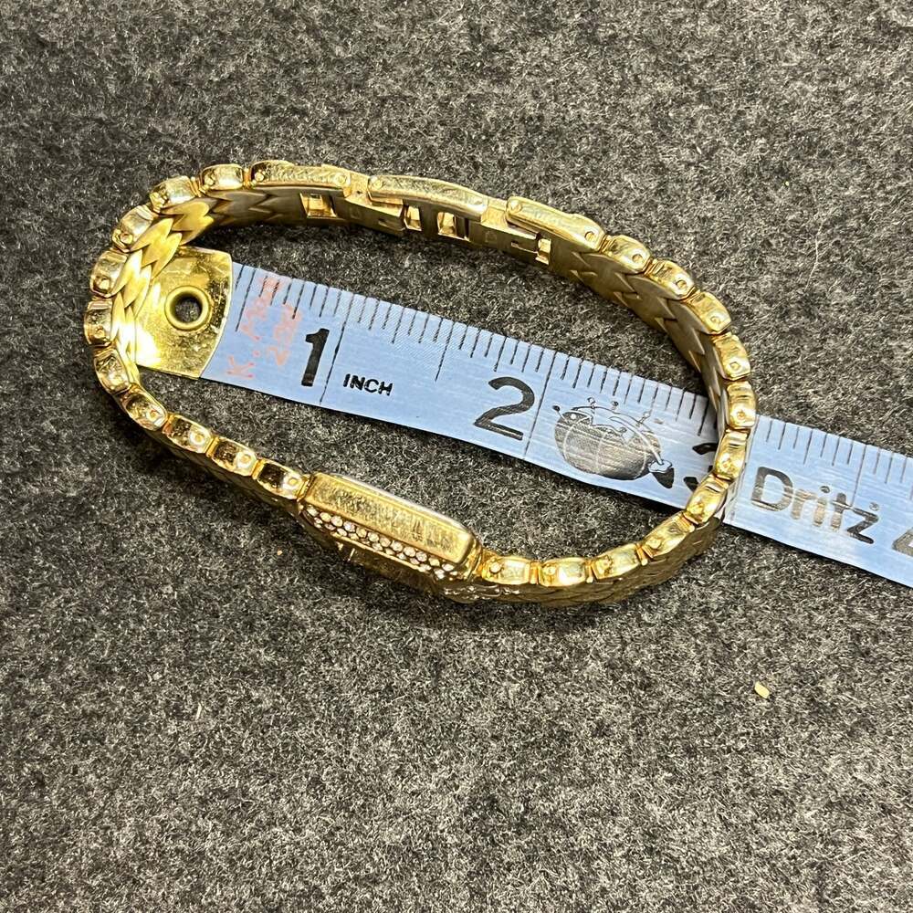 Peugeot Watch with Swarovski Crystal Gold Tone Square Face - Picture 8 of 8